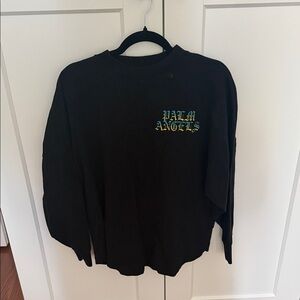 Palm Angels Black Crewneck with Logo